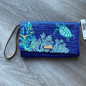 Vera Bradley Straw Beach Wristlet
